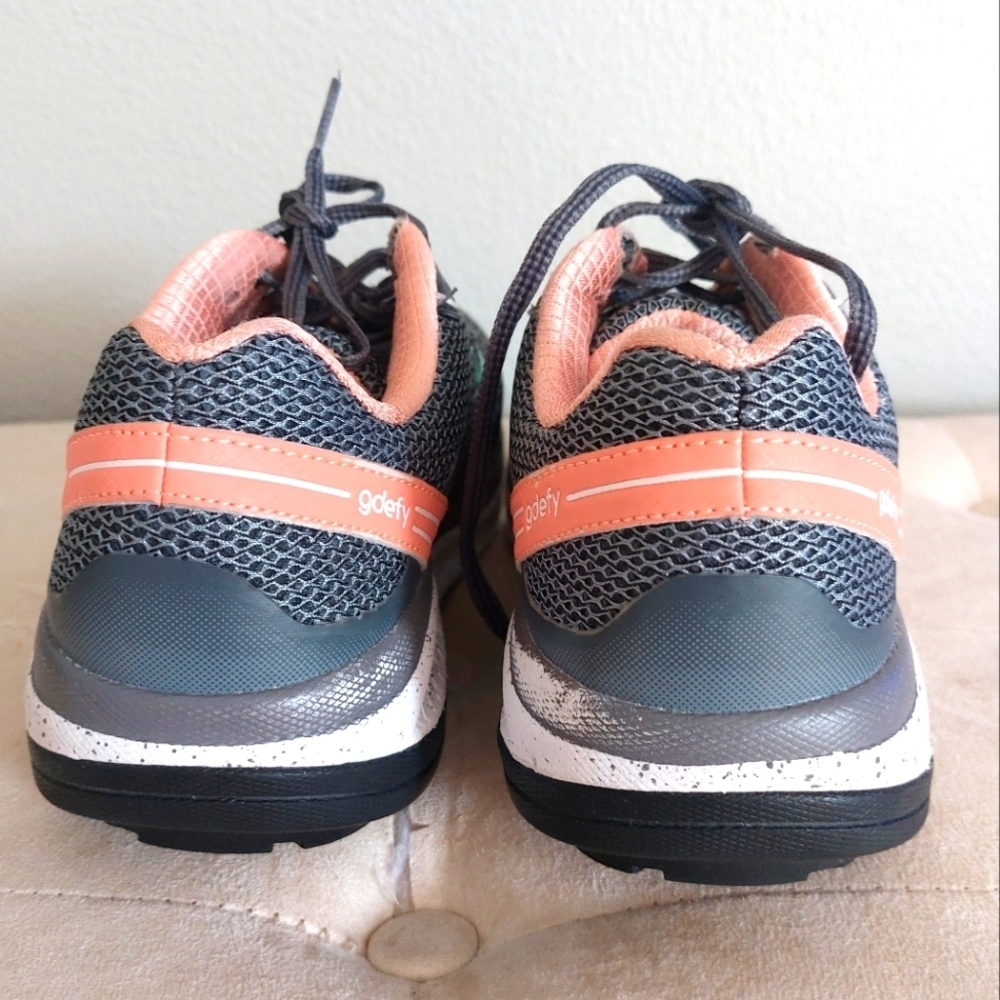 Gravity Defyer Gdefy Mighty Walk Athletic Walking Gravity Grey Peach sz.6.5 us - Picture 3 of 12